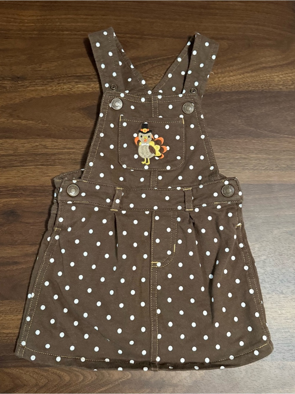 Baby girl thanksgiving overall dress